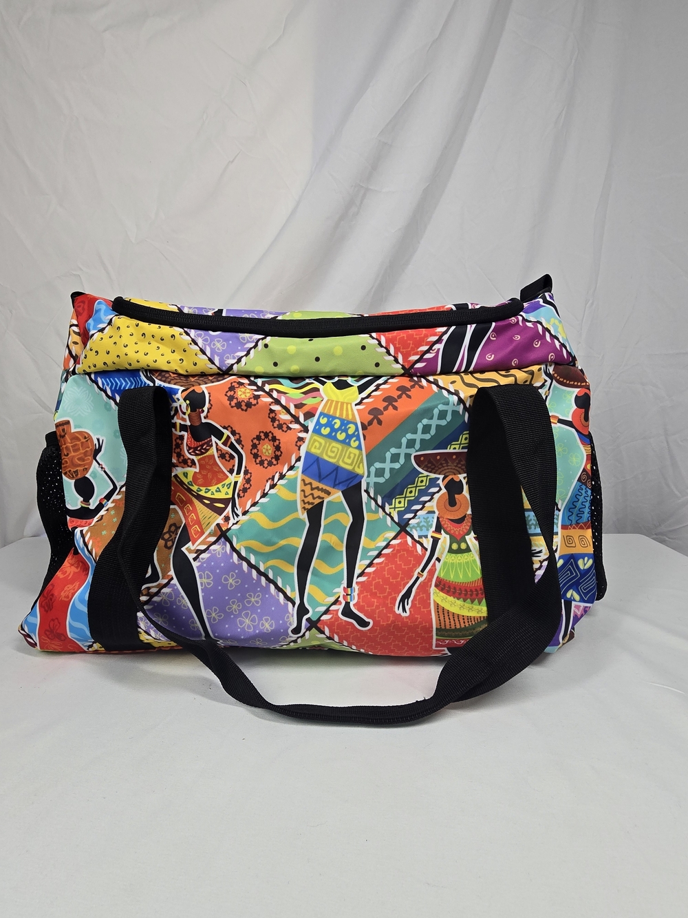 Hirioo Dancing African Woman Patchwork Travel Duffel Bag